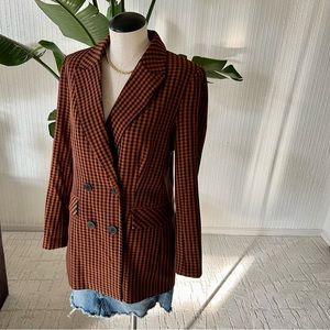 Bar 111 Becca Tilley x Powersuit Gingham Blazer Size Medium